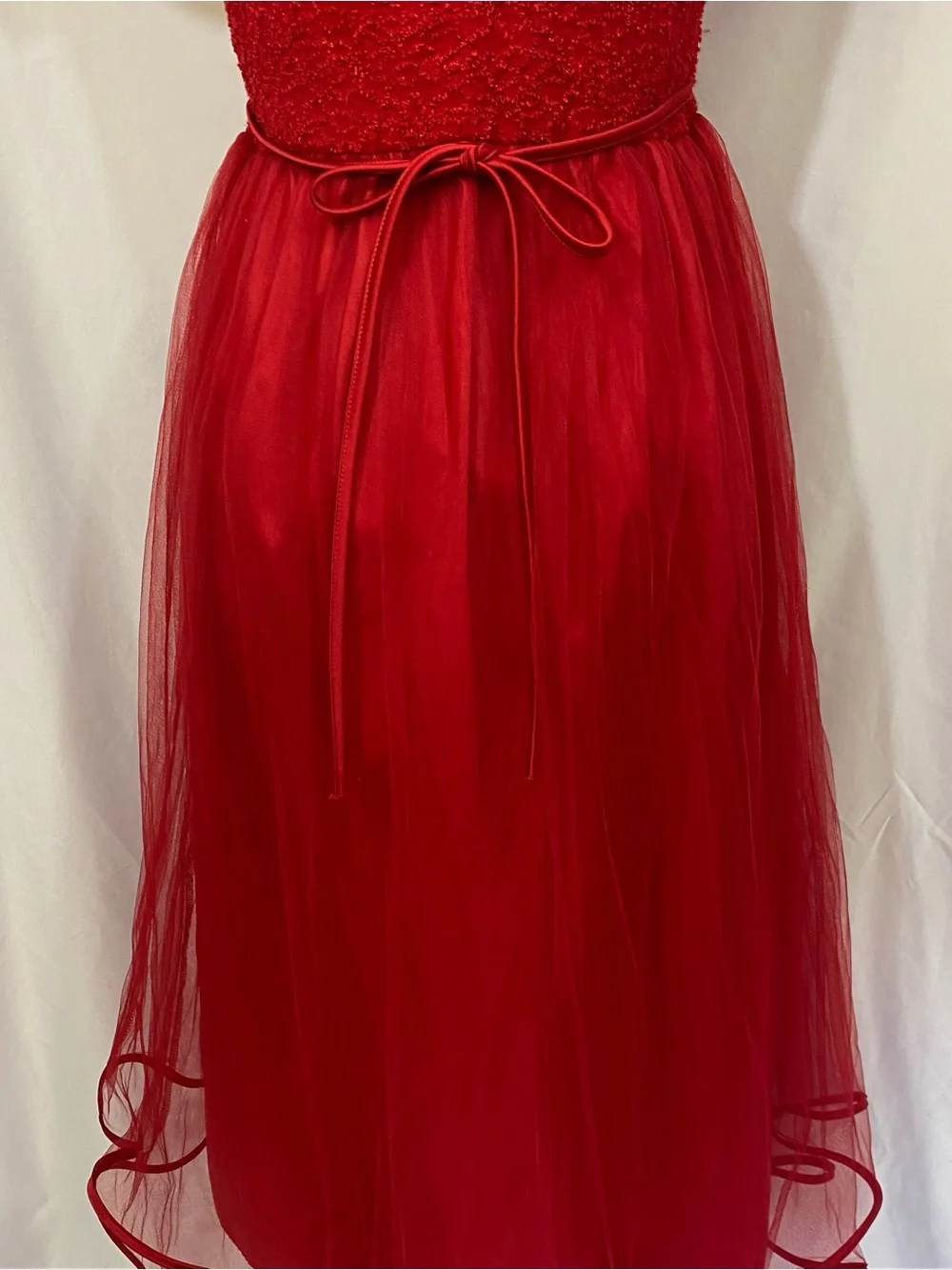 Vintage Ashley Ann Red Party Dress Size 16